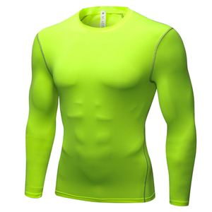Último Diseño en Camisetas Deportivas Rash Guard para Hombre, de Poliéster/Nailon, Color Sólido, Manga Larga, con Impresión de Logotipo Personalizado, Camisetas Rash Guard Digitales - Product Image 5