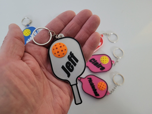 Custom logo Rubber Silicone <b>Pickle</b> Ball Shape Keychain Best Design <b>Pickle</b> Ball Rubber Keychain Wholesale Customized OEM - Product Image 1