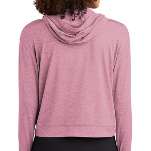 Custom <b>Women</b> Mauve Heather Cowl Neck Hoodie <b>Lightweight</b> Long Sleeve Athletic Fit Blank Loose Casual <b>Sweatshirt</b> - Product Image 2