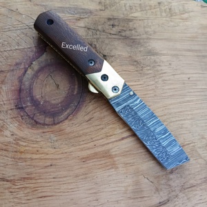 Couteau pliant de camping pour l'extérieur, multifonctionnel, 356 couches, couteau de poche damas avec manche Wodeen - Product Image 2