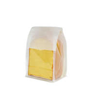 Sachet d'emballage alimentaire transparent imprimé sur mesure, direct usine, avec fenêtre, fermeture éclair coulissante et pochette autoportante pour pain, toasts, produits de boulangerie et snacks