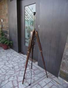 3 Fold Vintage <b>Nautical</b> Antique Floor <b>Lamps</b> Stand Light Wooden Adjustable Tripod. - Product Image 1
