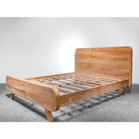 Base de Cama de Teca Sólida para Dormitorio, Restaurante, Hotel, Villa, Resort, Cafetería, Mobiliario Comercial para Hostelería, Venta al por Mayor