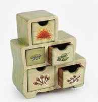 Boîte de rangement en bois sculpté à motif oriental en forme de polygone pour dés de jeu polyédriques pour adultes