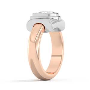 Anillos de boda de oro macizo de 10k, 14k, 18k con diamante de laboratorio en forma de pera, engaste de doble bisel, diseño envolvente y vástago abovedado, venta al por mayor del fabricante - Product Image 4