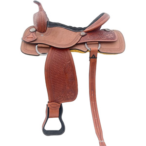 Selle Western en cuir véritable sur fibre de qualité d'arbre produit très durable IN;34648 14 15 16 17 18 dollar 65 - Product Image 6