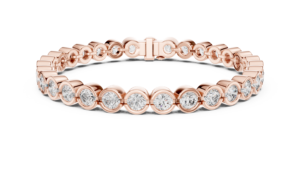 Bracelet tennis de luxe en or blanc massif 18 carats plaqué rhodium, serti de diamants ronds de 9,3 carats cultivés en laboratoire, avec fermoir dissimulé, idéal pour offrir ou porter lors de soirées. - Product Image 5