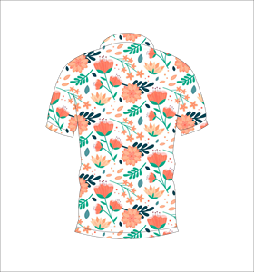 เสื้อโปโลพิมพ์ลายดอกไม้แบบกำหนดเอง แขนสั้น สวมใส่สบาย เหมาะสำหรับกอล์ฟ เทนนิส ชุดทีมฤดูร้อน - Product Image 2