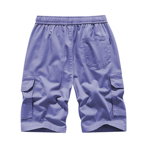 Shorts de voyage streetwear modernes pour l'extérieur avec plusieurs poches, coupe ample en coton respirant et coupe-vent pour l'été et la plage - Product Image 4