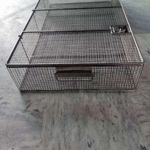 Steel Stainless Steel Wire <b>Mesh</b> <b>Storage</b> <b>Basket</b> Fine <b>Mesh</b> Surgical Instrument Sterilization Containers Medical <b>Basket</b> Tray - Product Image 6