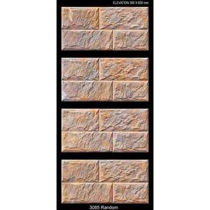 300x600mm 30x60cm 12x24 Digital Embossed Ceramic Glazed Printed <b>Elevation</b> Wall Tiles for Interior Exterior Walls Porcelain - Product Image 3