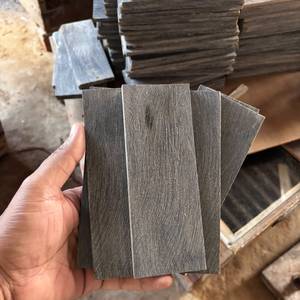 Material Rectangular de Cuerno de Búfalo Natural Negro Rayado para Empuñaduras de Cuchillos - Product Image 4