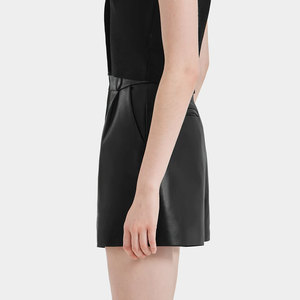 Hot Sale <b>Women</b> <b>Leather</b> <b>Shorts</b> with Side Pockets Premium Quality Solid Color Casual Wear Ladies <b>Leather</b> <b>Shorts</b> For Adults - Product Image 3