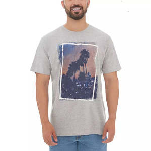 T-shirt Homme Oversize en Coton Lourd 300 GSM Style Hip Hop Coupe Ample Col Rond Imprimé Intégral Effet Délavé DTG - Product Image 1