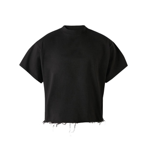 T-shirt court à manches courtes pour homme, col rond, coupe ample, en jersey de coton, style décontracté, couleur unie, design simple - Product Image 1