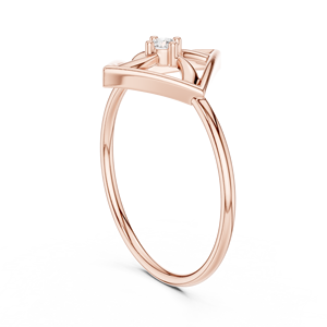 Anillo de oro rosa de 14 quilates para mujer, anillo de compromiso, anillo personalizado, anillo con diamante cultivado en laboratorio al mejor precio - Product Image 2