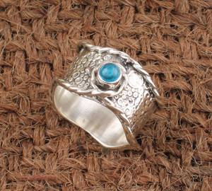 Anillo de Plata de Ley 925 con Topacio Azul de Londres Natural, Clásico, para Aniversario de Bodas, Apilable, para Mujer, Venta al Por Mayor - Product Image 1