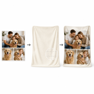 Couverture en flanelle personnalisée avec photo, nom, texte, logo, impression par sublimation, jeté en polaire doux - Product Image 1