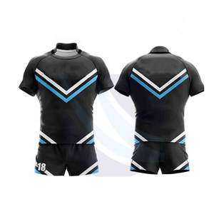 Ensembles d'uniformes de rugby pour adultes, dernière conception du fabricant, respirants, 100 % polyester, logo d'équipe personnalisé - Product Image 2