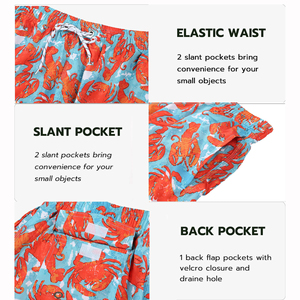 Shorts de plage décontractés pour hommes, sur mesure, avec taille élastique et cordon de serrage, couleur unie, séchage rapide - Product Image 4