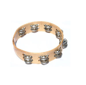 Pandero Profesional de Percusión con Jingles de Acero Inoxidable, Diseño Ligero y Duradero para Música, Pandero de Madera Natural - Product Image 4