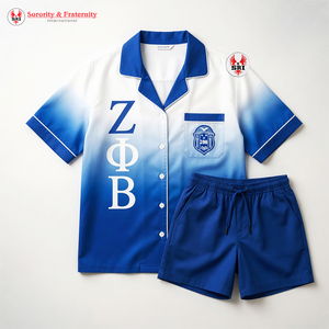 ชุดนอนผ้าซาตินแสนสบายสำหรับผู้หญิง Zeta Phi Beta Sorority รุ่นขายดีปี 2026 ชุดลำลองใส่สบายๆ ที่บ้าน ดีไซน์สีสันตัดกันแบบใหม่ - Product Image 2