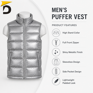 Chaleco Acolchado para Hombre, Impermeable, Cortavientos, Ecológico, Ligero, Aislante, Cómodo, Ideal para Viajes de Invierno y Actividades al Aire Libre - Product Image 6