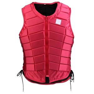 Chaleco de Seguridad Ecuestre Rojo, sin Mangas, con Cierre de Cremallera, Ajustable, Transpirable, Protector Corporal de Neopreno para Montar a Caballo - Product Image 5