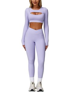 Conjunto Deportivo de Dos Piezas Transpirable para Mujer, Sudadera con Cierre y Cuello Redondo de Manga Larga, Ropa Deportiva, 100% Poliéster - Product Image 2
