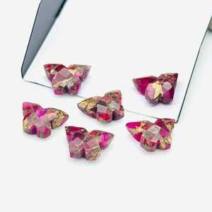 Piedra Preciosa Tallada en Forma de Mariposa Rosa Turquesa de 14x10 mm, Venta al por Mayor de Piedras Preciosas para Joyería, Proveedor de Piedras Preciosas, Joyería al por Mayor - Product Image 6