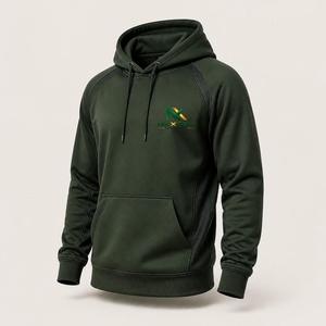 Sudadera con Capucha Negra Personalizada, Estilo Raglán Unisex, con Bolsillo Canguro, para Hombre y Mujer - Product Image 6