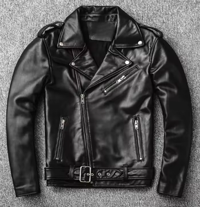 Chaqueta de Motociclista Unisex de Cuero PU Negro para Primavera/Otoño, Estilo Vintage, con Cierre, de Secado Rápido, Manga Larga, Diseño Urbano - Product Image 6