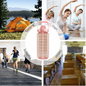 Plastic Drinking Water <b>Bottle</b> with Lid, Reusable Empty <b>Bottle</b> for Travel, Gym & Office 2000ml - Product Image 4