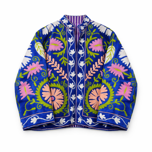Chaqueta Bomber de Terciopelo Premium para Mujer, Bordada con Flores, Cuello Alto, Ropa de Invierno de Boutique, Venta al Por Mayor - Product Image 1
