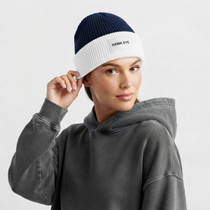 Gorro de Punto Acanalado de Dos Tonos con Logotipo Personalizado, Etiqueta Tejida Personalizada, Gorro de Invierno Unisex con Puño, Fabricación al por Mayor - Product Image 5