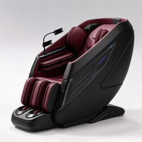 Sillón de Masaje de Gravedad Cero con Ondas Sónicas 4D 3D, Shiatsu, Amasamiento, Calefacción Eléctrica, Masaje Corporal Completo de Lujo con Riel SL