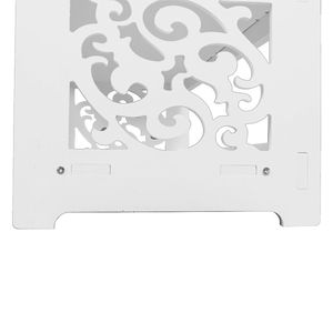 Scarpiera Moderna in Legno Bianco Stile Rustico a Quattro Ripiani Intagliata con Scaffalatura Regolabile per Casa o Palestra - Product Image 6