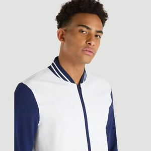 Men's Vintage Style Varsity <b>Jackets</b> with Custom Embroidery <b>Patch</b> Wholesale Leather Sleeve Bomber and Baseball <b>Jackets</b> - Product Image 3