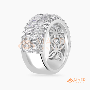 925 Sterling <b>Silver</b> Baguette Moissanite Diamond <b>Ring</b> Full <b>Eternity</b> Wedding Band for Women USA - Product Image 6