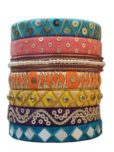 Gota Lace kundan ทำด้วยมือทำจากผ้าไหมอินเดียกำไลข้อมือกับงานหินกำไลพิเศษพร้อมไข่มุก - Product Image 2