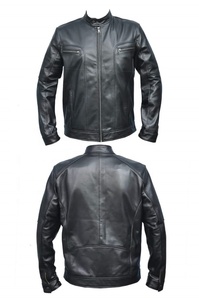 Chaqueta de Motocicleta de Piel de Oveja Genuina para Hombre, Transpirable, Talla Grande, Cierre de Cremallera, Resistente al Viento para Otoño - Product Image 3