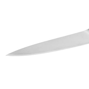 Couteaux de chef noirs à manche argenté avec triple rivet, lame pointue et affûtée pour la découpe de viande, de légumes et des aliments en cuisine - Product Image 3