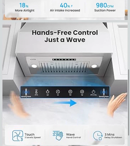 Campana Extractora V-i-k-i-o 30 Integrada de Acero Inoxidable 980C-F-M - Product Image 2