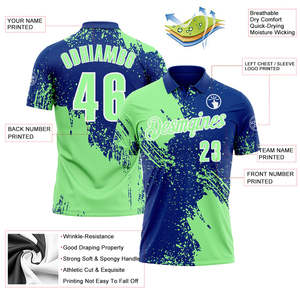 OEM <b>Custom</b> Sublimation Golf Shirt 100% Polyester Polo Sports Team Club Uniform Wholesale Personalized Logo Name Printed Athletic - Product Image 4