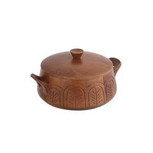 Handmade Wooden Chapati Box Roti Container with Lid for Kitchenware and restaurants Use - Product Image 1