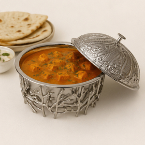 Olla para calentar alimentos de acero inoxidable con acabado plateado, estilo cacerola ornamental, para bodas y buffets elegantes, venta al por mayor - Product Image 4