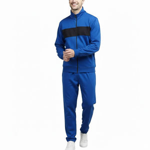 Survêtement d'hiver pour homme de haute qualité |   Col montant et logo sur le devant |   Vêtements de sport de couleur unie |   Fournisseur OEM - Product Image 1
