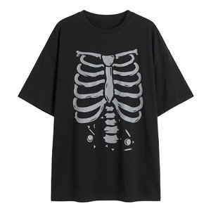 เสื้อยืดโอเวอร์ไซส์ทรงหลวมสไตล์สตรีทแวร์สีดำสำหรับผู้ชาย ขายดี ผลิตจากผ้าฝ้ายคุณภาพสูง พิมพ์โลโก้ตามสั่ง จำหน่ายส่งจำนวนมาก สำหรับฤดูร้อน - Product Image 1