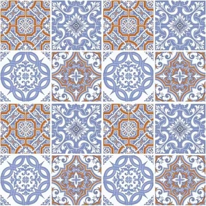 Carreaux en céramique à fleurs rustiques de style marocain 30x30cm Décoration de sol de salon mate - Product Image 5