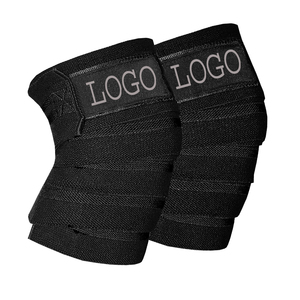 Custom Logo Neoprene Breathable Lifting <b>Knee</b> Wraps for Fitness <b>Compression</b> Weightlifting Powerlifting Squats Bodybuilding - Product Image 2